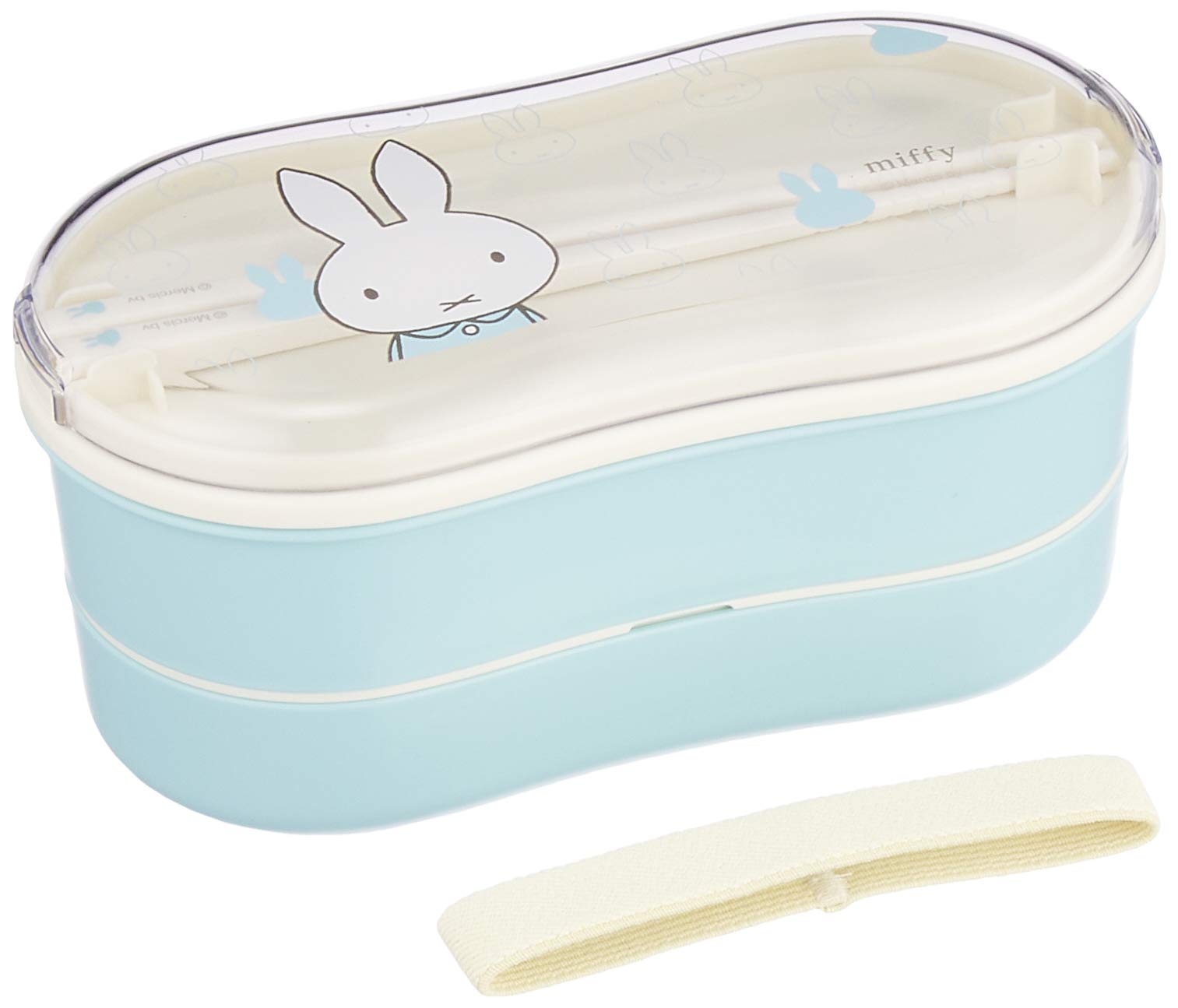 Amazon.co.jp: クツワ miffy 箸付き二段弁当箱 『いっぱいミッフィー